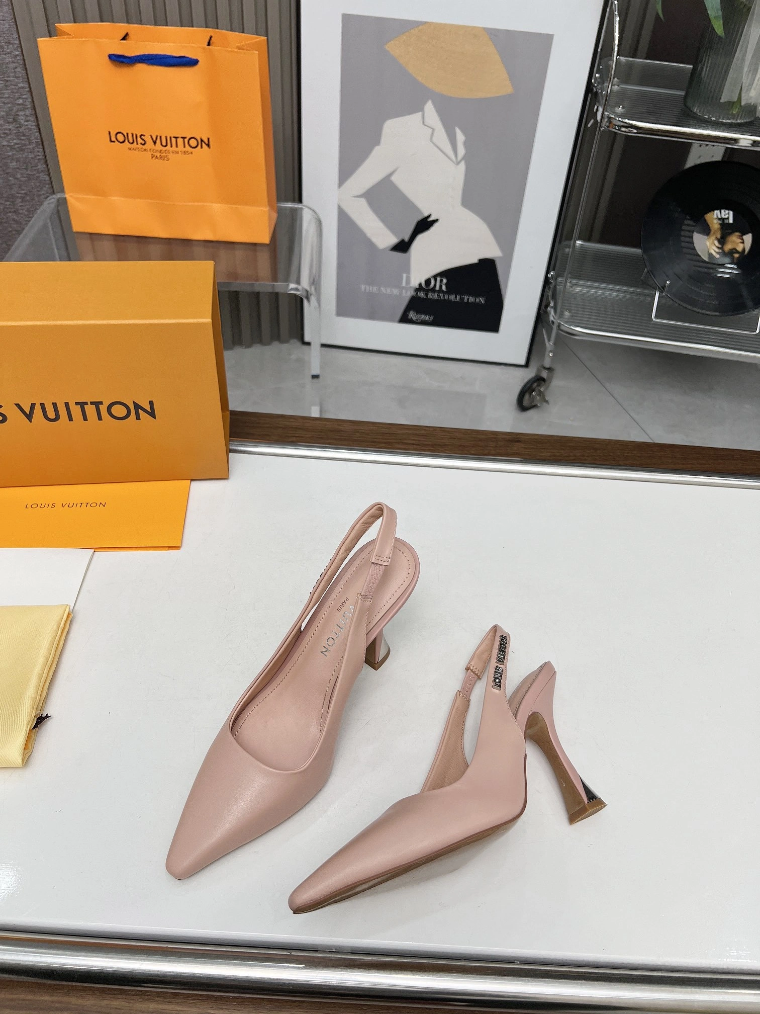 COCO-- 8V 1AB1GQ Calfskin sheepskin Heel height：9.5CM item:E-X158C1801